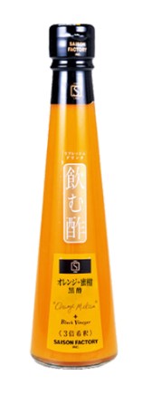 セゾンファクトリー 飲む酢 オレンジ＋蜜柑(みかん)黒酢 200ml×1個 黒酢 おす 健康 母の日 ギフト プレゼント 贈答 手提げ袋付き