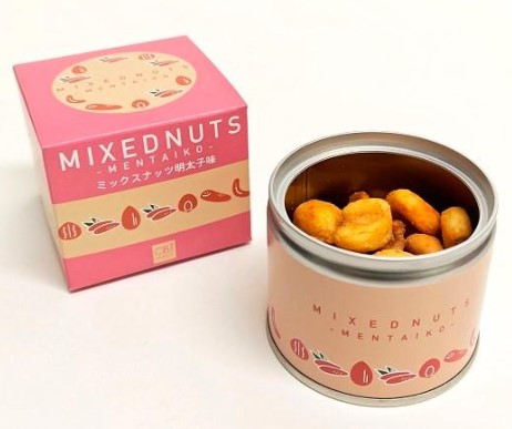 CB・HAND ミックスナッツ明太子味缶 40g×1個 お土産 大阪 ご当地 お菓子 おおさか ミックスナッツ 缶 明太子