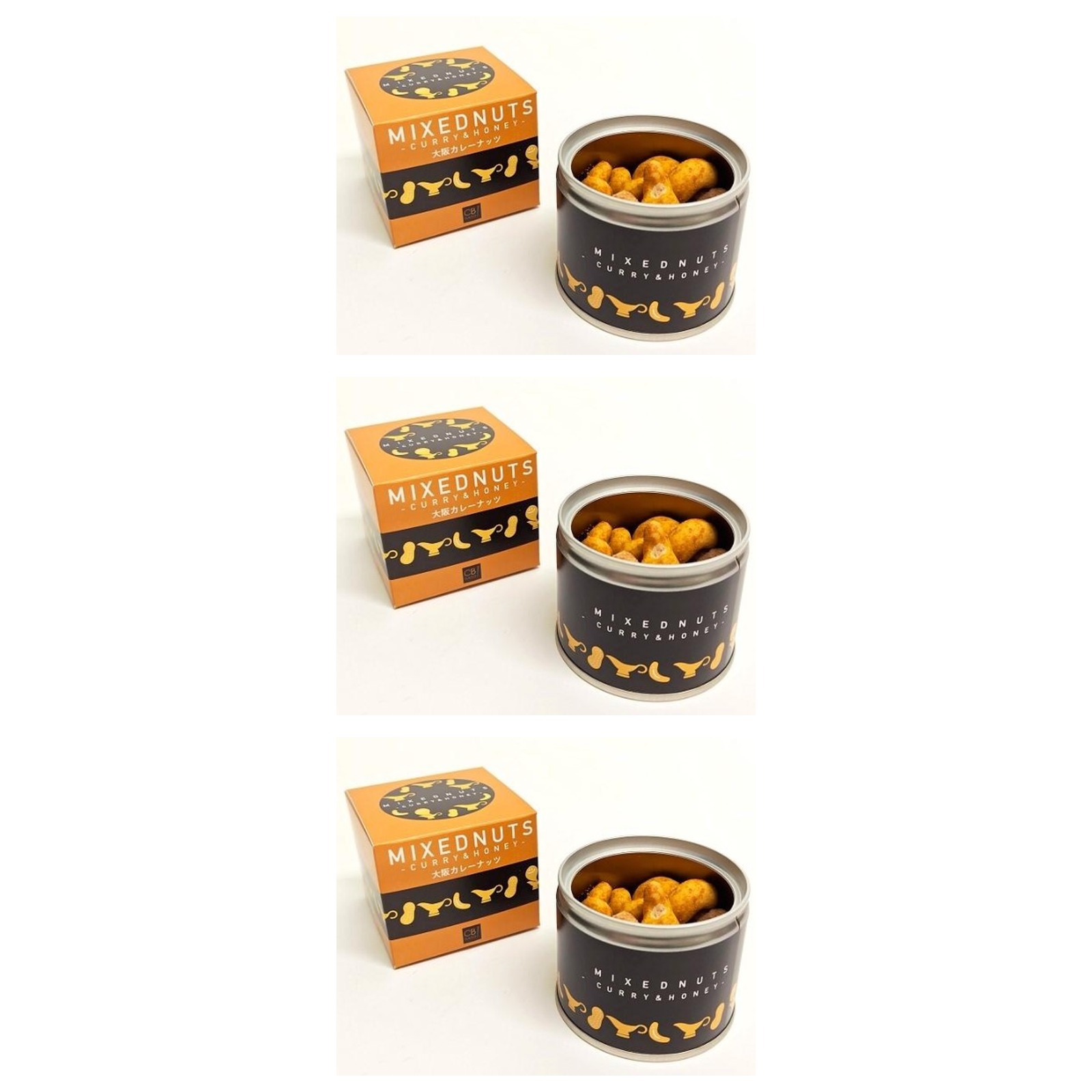 CB・HAND 大阪ミックスナッツカレー味缶 50g×3個 お土産 大阪 ご当地 お菓子 おおさか ミックスナッツ 缶 カレー