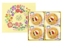 花ラング オリジナル 4個入り あみだ 池 大黒×1個 ラングドシャ お花 フラワー プレゼント 贈答 母の日 誕生日