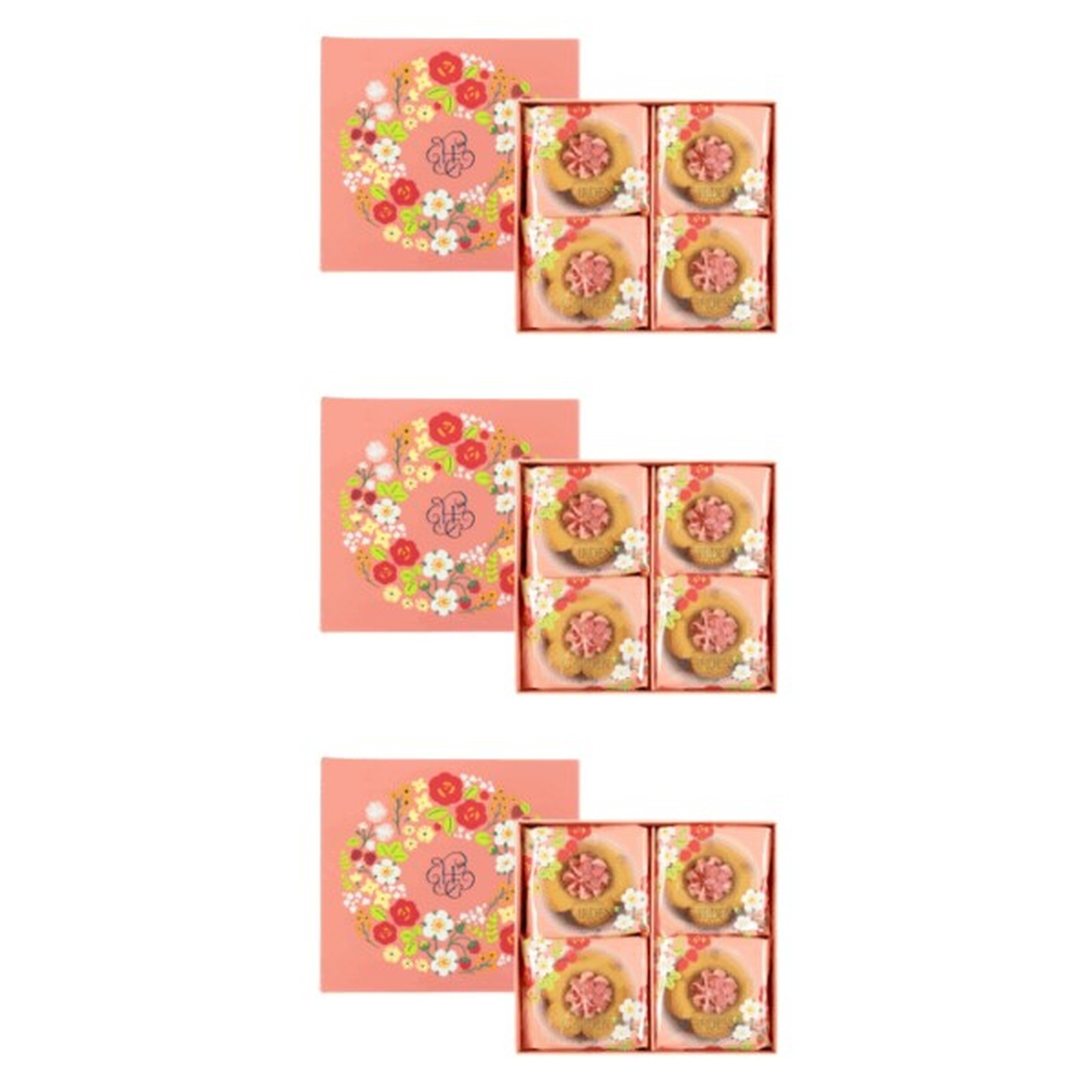 花ラング ベリー 4個入り あみだ 池 大黒×3個 ラングドシャ ベリー お花 プレゼント 贈答 母の日 誕生日