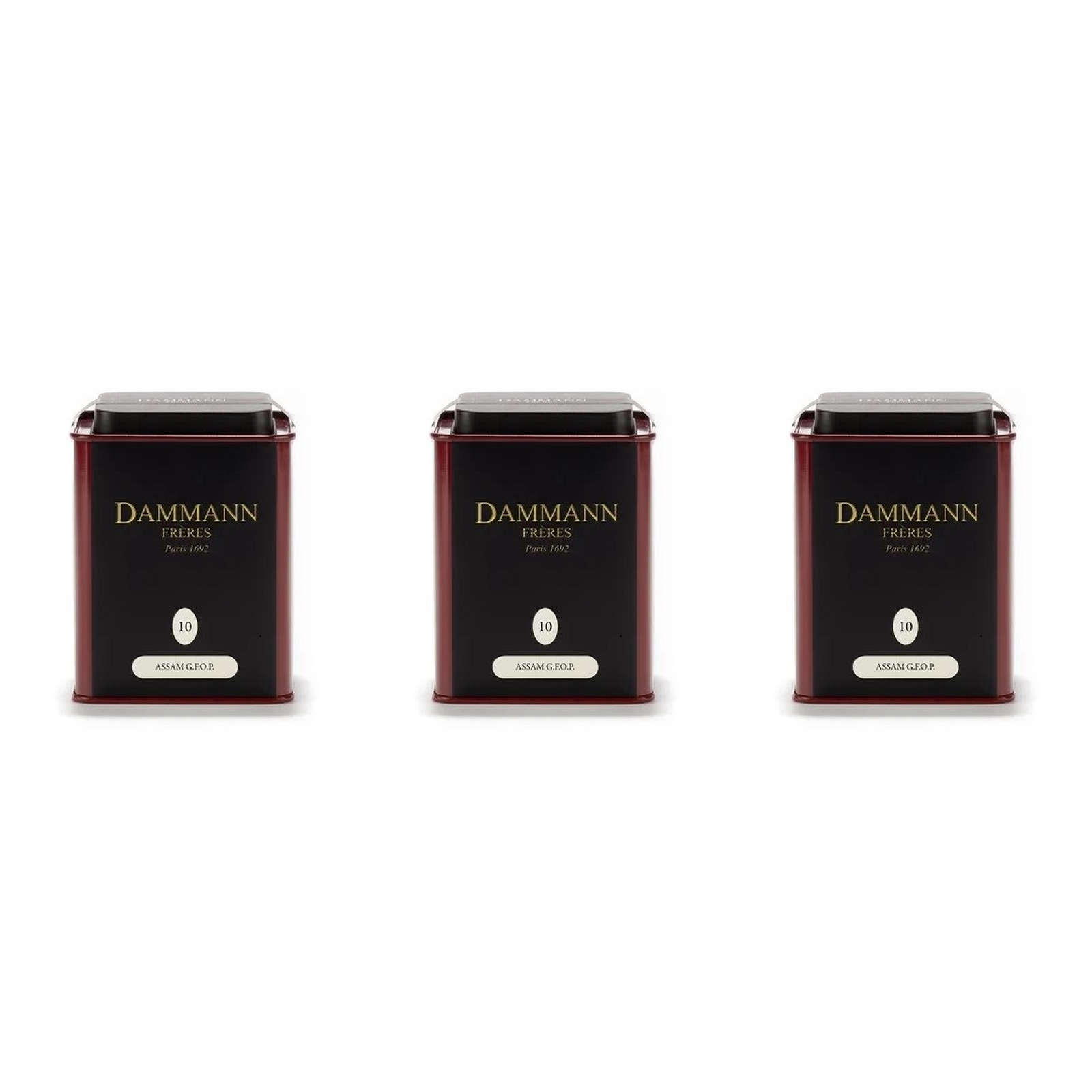 ダマンフレール アッサム G.F.O.P. 缶 100g×3個 紅茶 アッサム フランス ティー ミルク 専用ショッパー付き