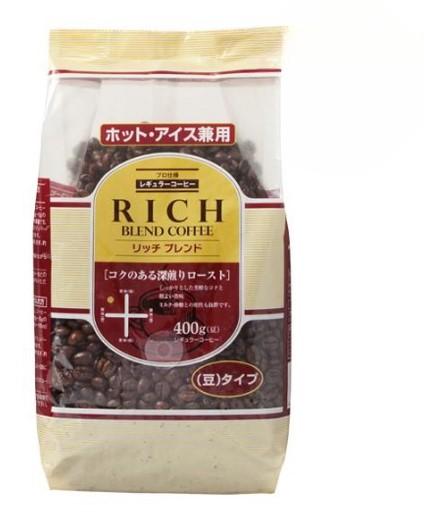 プロ仕様 リッチブレンドコーヒー（豆）400g×1個 プロ 業務用 家庭用 コーヒー 豆 ブレンド