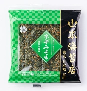 山本海苔店 一藻百味 ネギみそ味 4切3枚入り×1個 ねぎ ネギ 味噌 海苔 のり おにぎり ごはん ご飯 お供