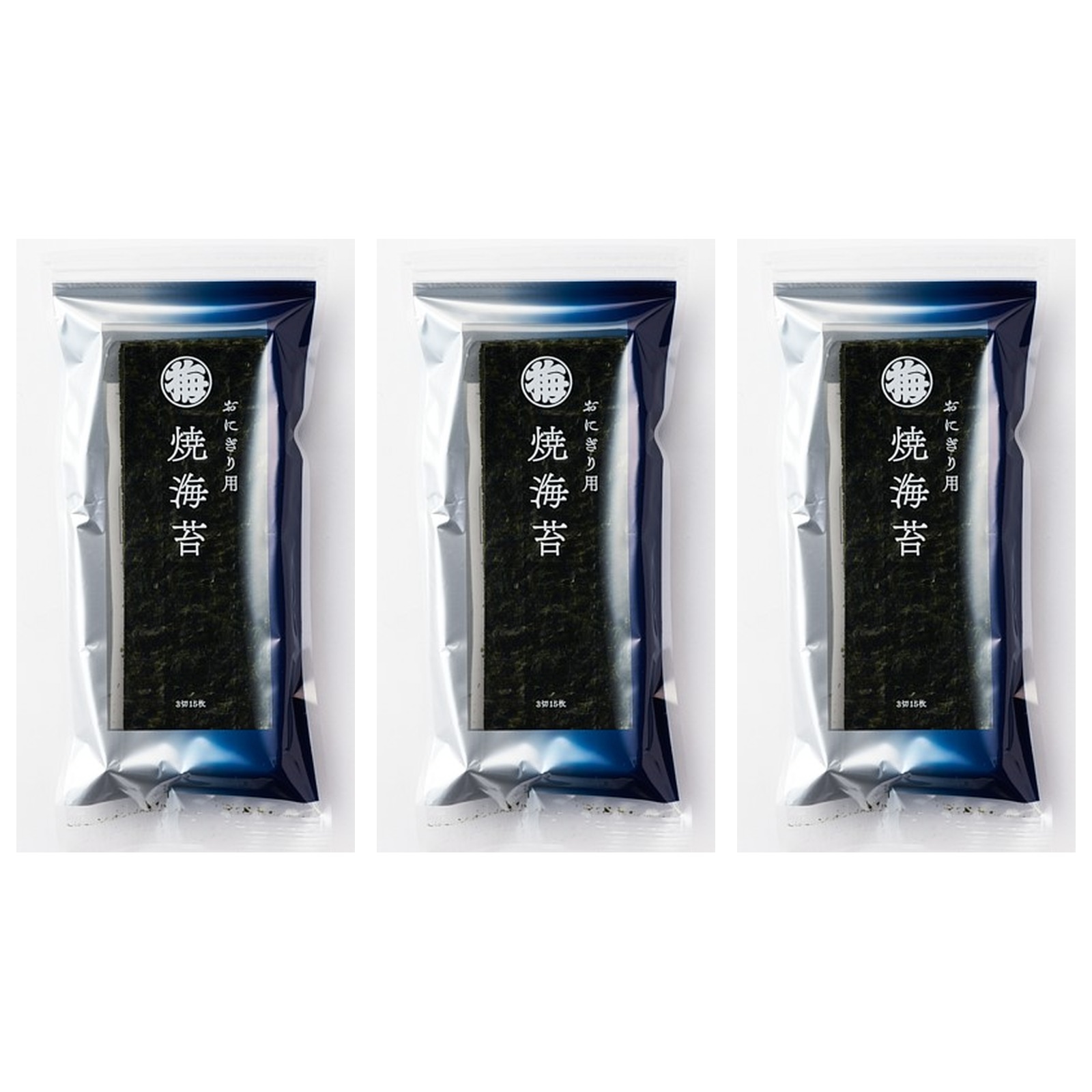 山本海苔店 おにぎり用焼海苔 3切15枚入×3個 海苔 のり おにぎり ごはん ご飯 お供