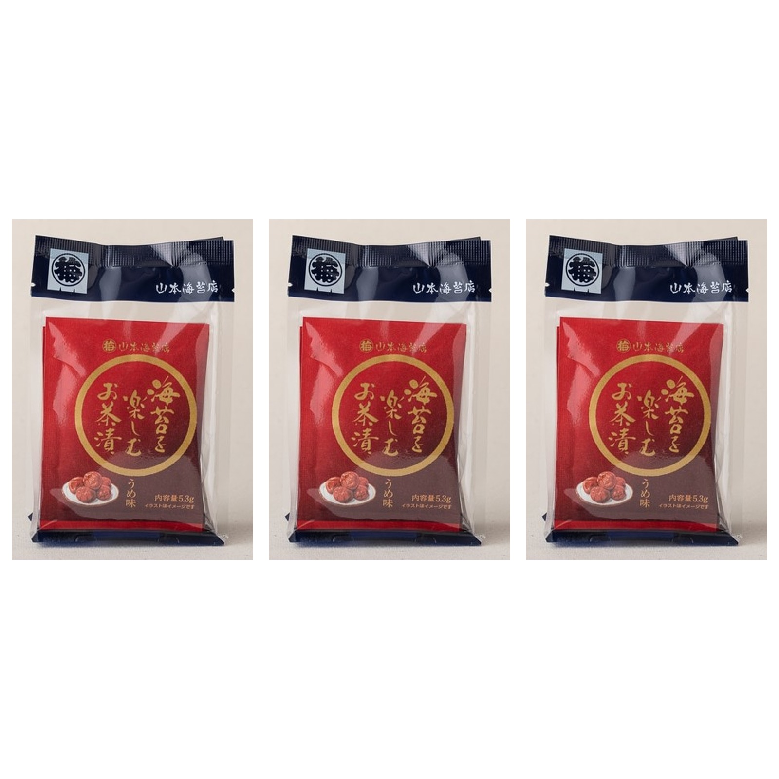 山本海苔店 海苔を楽しむお茶漬 うめ味 5袋入×3個 うめ 梅 お茶漬け ご飯 ごはん お供