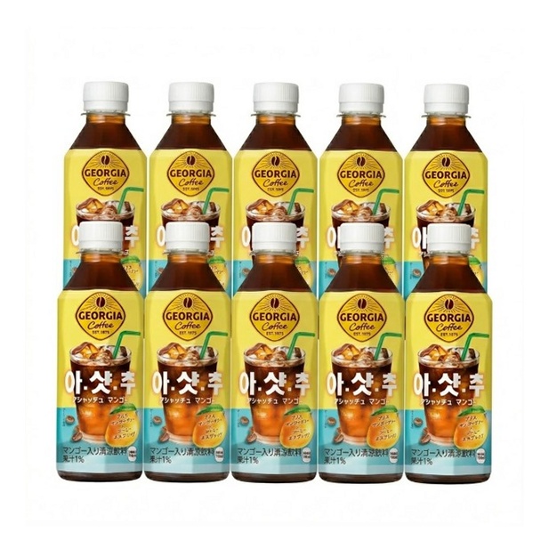 ジョージア アシャッチュマンゴー 410ml 10本セット×1個 マンゴーティー ソフトドリンク まとめ買い コーヒー 韓国