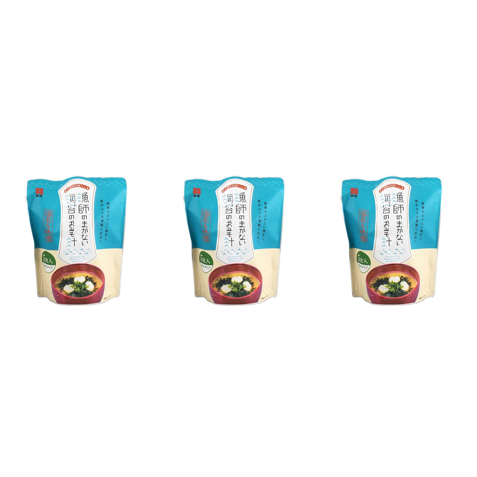 新庄みそ 漁師のまかない 海苔のおみそ汁 5食入 109g×3個 インスタント味噌汁 海苔 即席 朝食 磯の香り