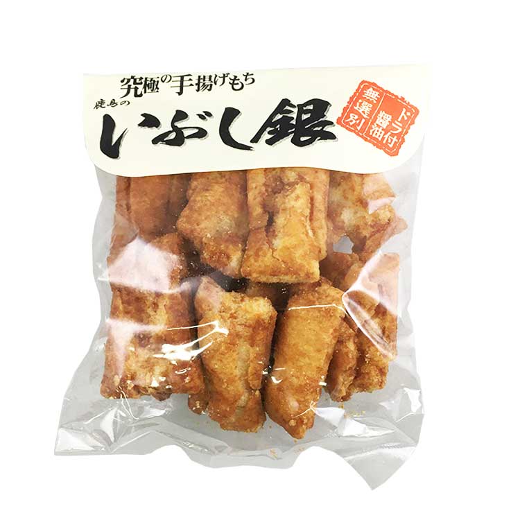 鹿島米菓 いぶし銀ドラ付醤油 170g×1個 揚げせんべい 醤油味 おかき 堅焼き おやつ