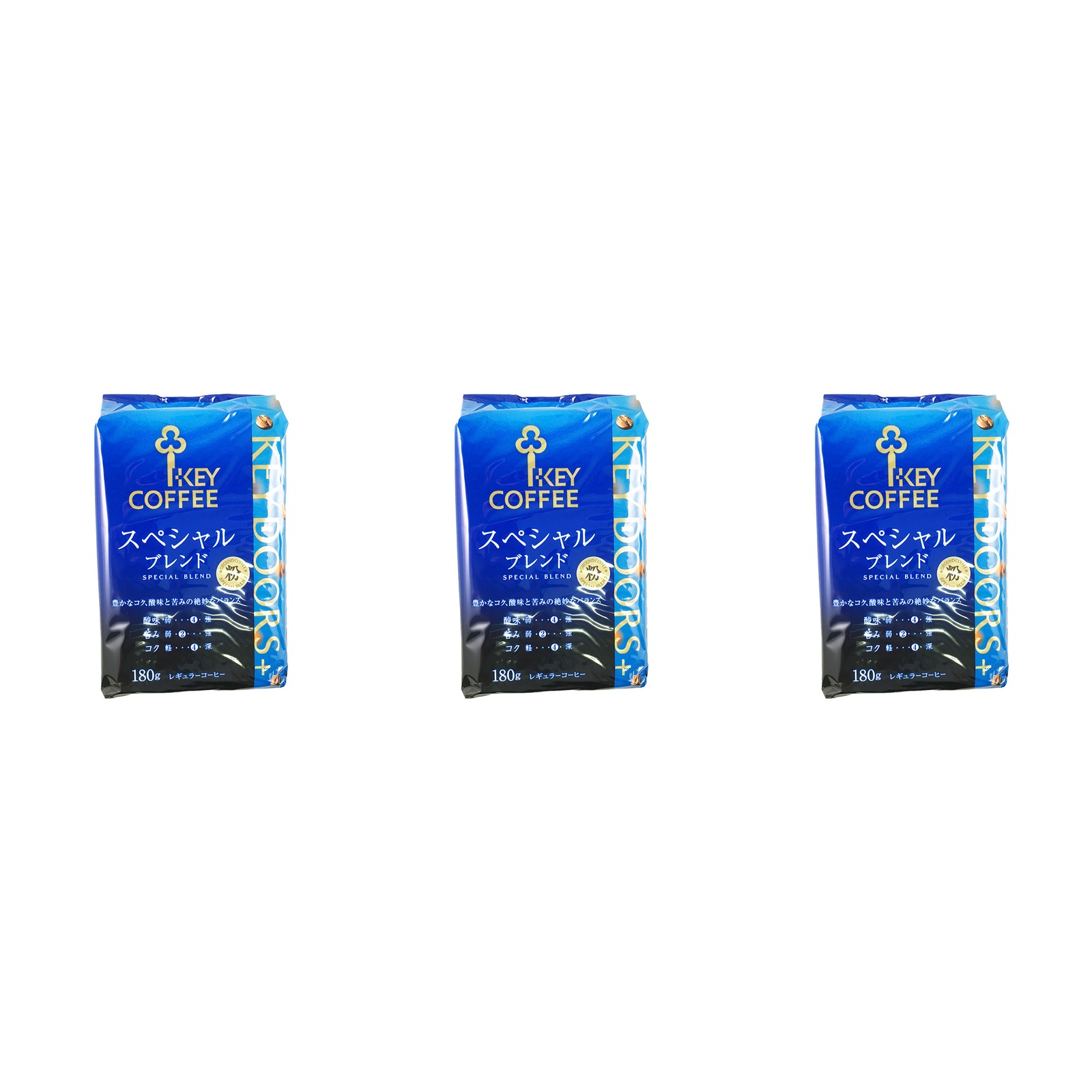 キーコーヒー KEY DOORS＋ スペシャルブレンド (VP) 1袋 180g×3個 レギュラーコーヒー 粉 真空パック 芳醇 酸味
