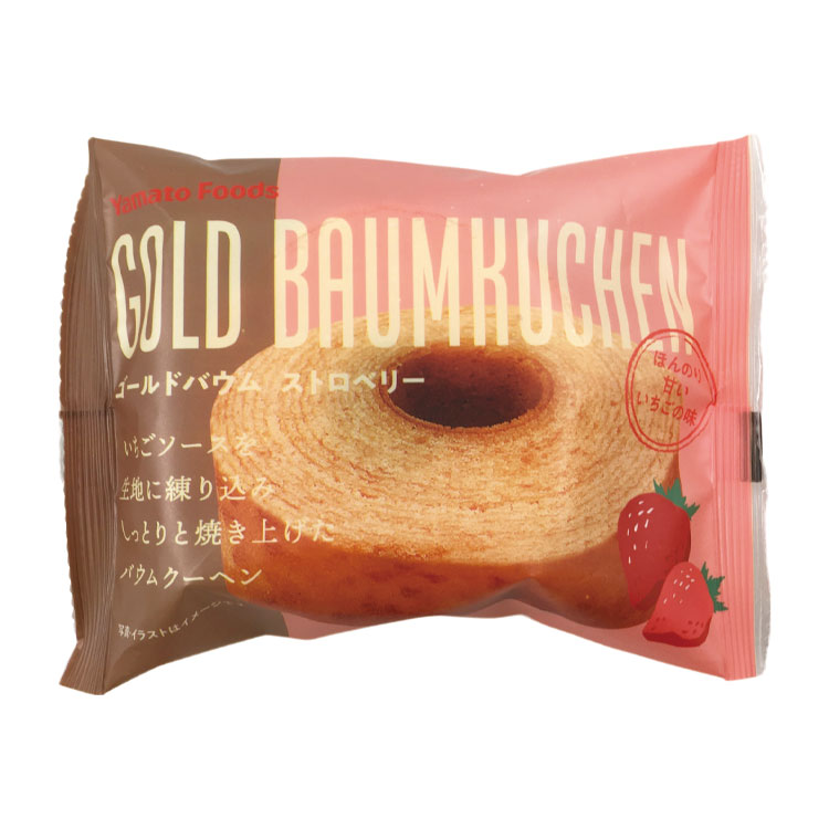 ヤ?マ?ト?フ?ー?ズ? ゴールドバウム ストロベリー 1個×1個 バウムクーヘン 洋菓子 スイーツ いちご おやつ