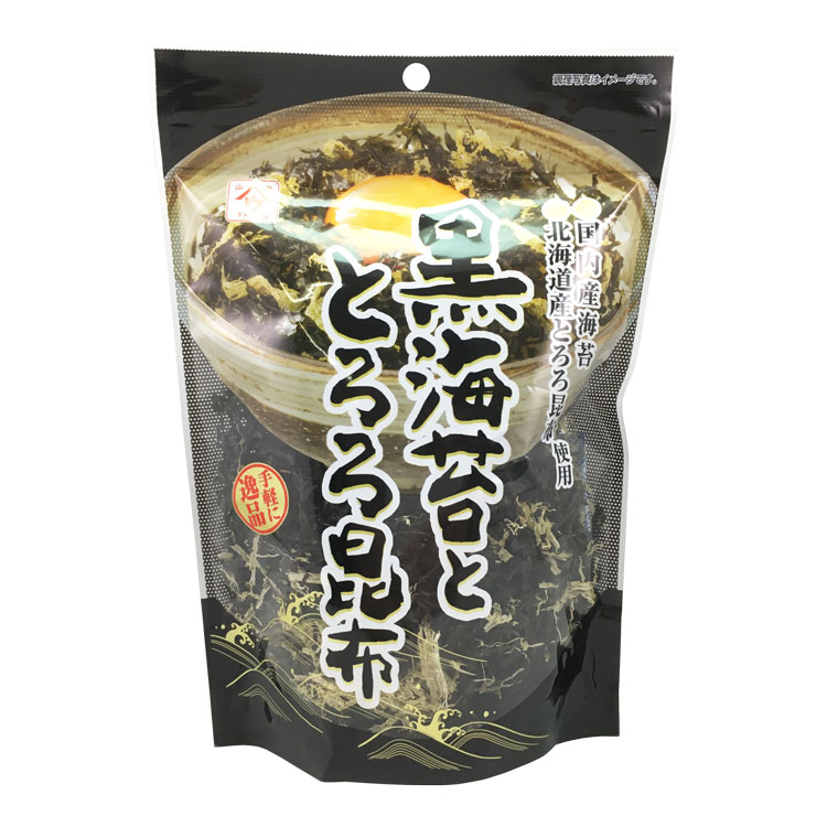 魚の屋 黒海苔ととろろ昆布20g×1個 ふりかけ 海藻 味噌汁の具 おにぎり 乾物 ご飯のお供 健康食品