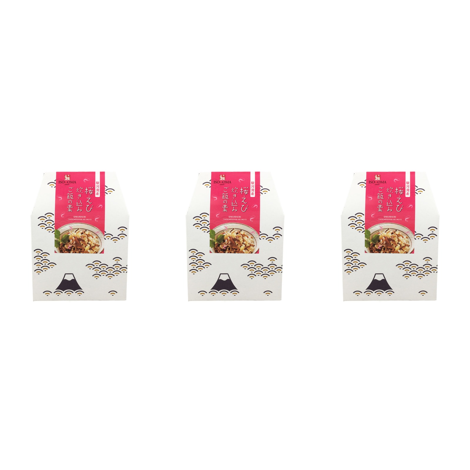 磯駒海苔 駿河湾産 桜えび炊き込みご飯の素 2合用×3個 桜海老 魚介 料理の素 静岡土産 贅沢 海鮮 炊き込みご飯