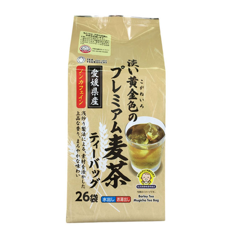 つぼ市製茶本舗 愛媛県産 プレミアム麦茶ティーバッグ 182g×1個 麦茶 ティーバッグ お茶 健康 飲料 ノンカフェイン 愛媛