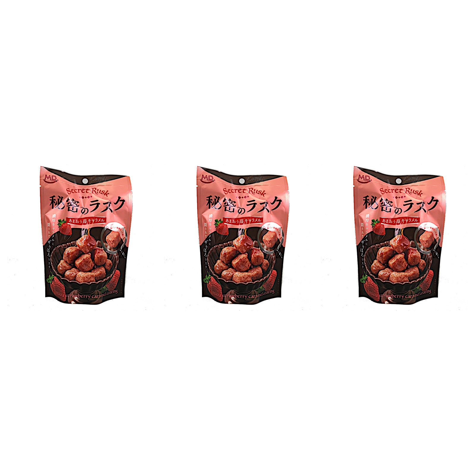 MDホールディングス 秘密のラスク あまおう苺キャラメル 50g×3個 ラスク いちご キャラメル 洋菓子 お菓子 おやつ デザート