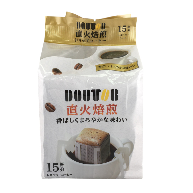 ドトールコーヒー 直火焙煎ドリップ 15袋 105g×1個 ドリップコーヒー 飲料 珈琲 個包装 休憩 朝食 徳用