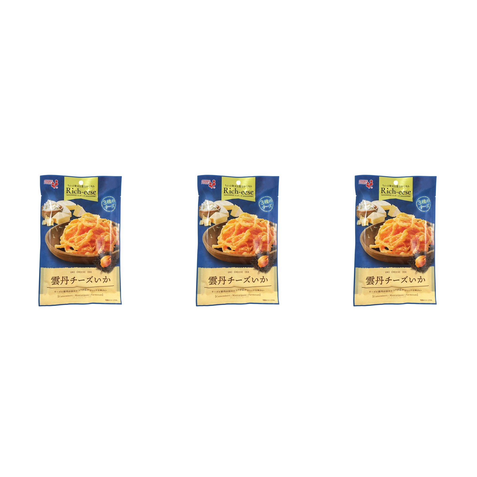 井上食品 Rich-eese(リッチーズ) 雲丹チーズいか 38g×3個 おつまみ チーズ いか 珍味 酒の肴 ウニ 濃厚