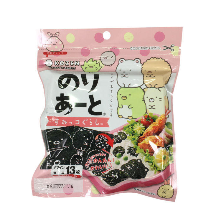 小善本店 のりあーと すみっコぐらし デザイン海苔 13枚入り×1個 キャラ弁 海苔 切り抜き 子供 遠足 幼稚園