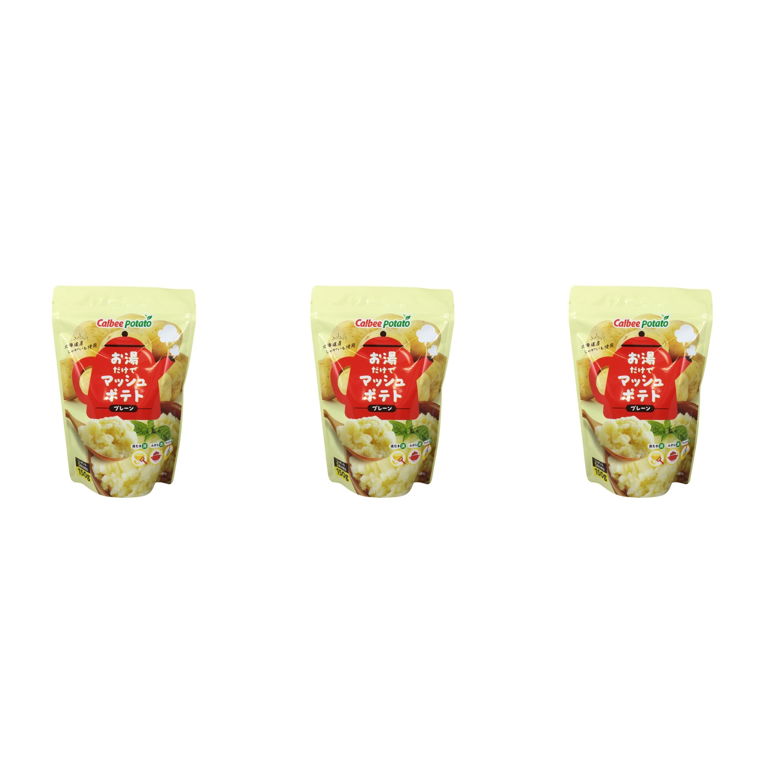 カルビーポテト お湯だけでマッシュポテト プレーン 150g×3個 マッシュポテト ポテトサラダ 時短 離乳食 付け合わせ