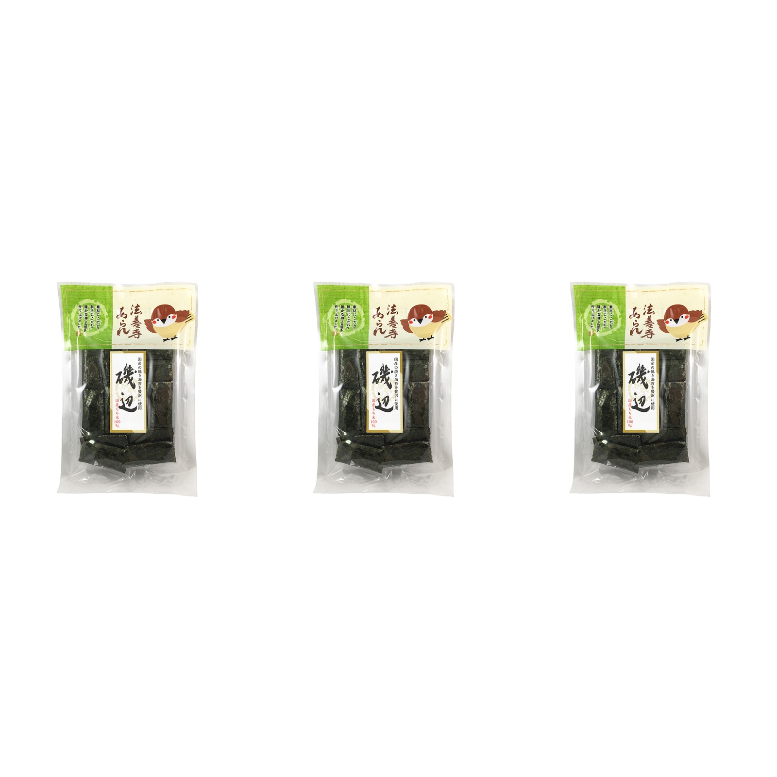 法善寺あられ ふくめちゃんシリーズ 磯辺 30g×3個 あられ おかき 煎餅 おつまみ 詰め合わせ 駄菓子 伝統