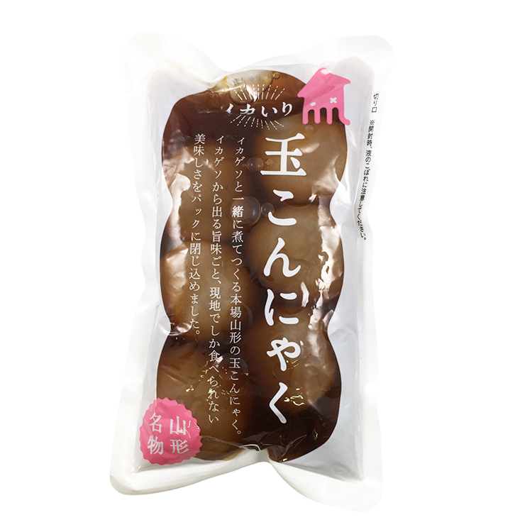 まるい食品 イカ入り味付玉こんにゃく 6玉入り×1個 イカ 魚介エキス 旨み 弾力 晩酌 ダイエット 食物繊維