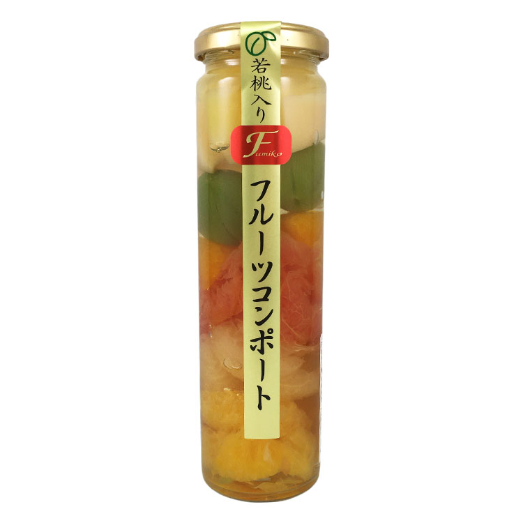 ナルト 若桃入りフルーツコンポート 350g×1個 コンポート 若桃 瓶詰め デザート 贈り物 シロップ漬け 贅沢
