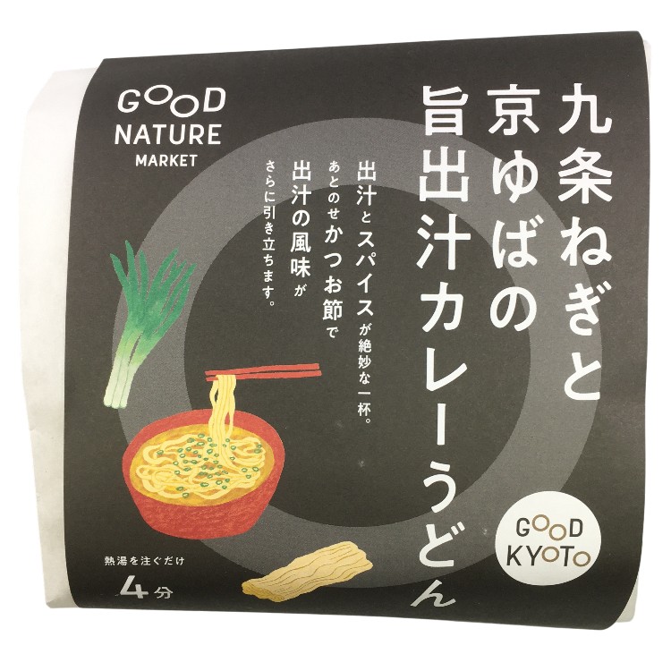 ビオスタイル 九条ねぎと京ゆばの旨出汁カレーうどん 72.2g×1個 湯葉 カレー味 麺類 京都風 贅沢 即席 軽食