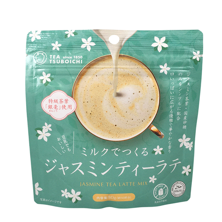 つぼ市製茶本舗 ミルクでつくるジャスミンティーラテ 80g×1個 お茶 飲料 ティータイム リラックス 粉末 デザート ティー