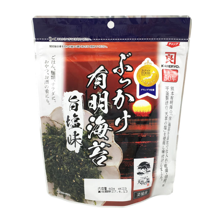 カネリョウ海藻 ぶっかけ有明海苔 旨塩味 40g×1個 海苔 ふりかけ ご飯のお供 おつまみ 料理材料 詰め合わせ 旨塩