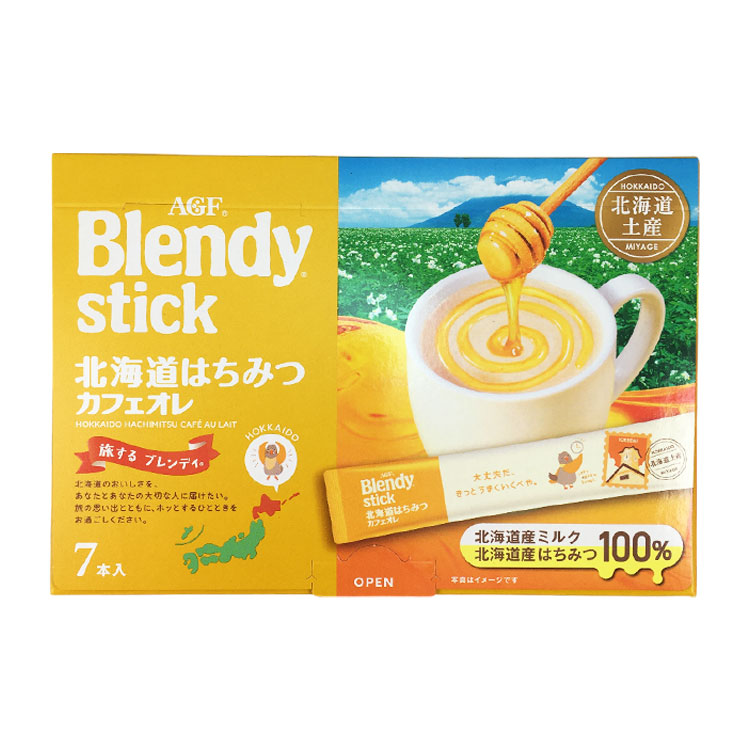 ご当地ブレンディスティック 北海道はちみつカフェオレ 7本 140g(20g×7本)×1個 インスタントコーヒー 蜂蜜 乳飲料 個包装 贈り物 お土産