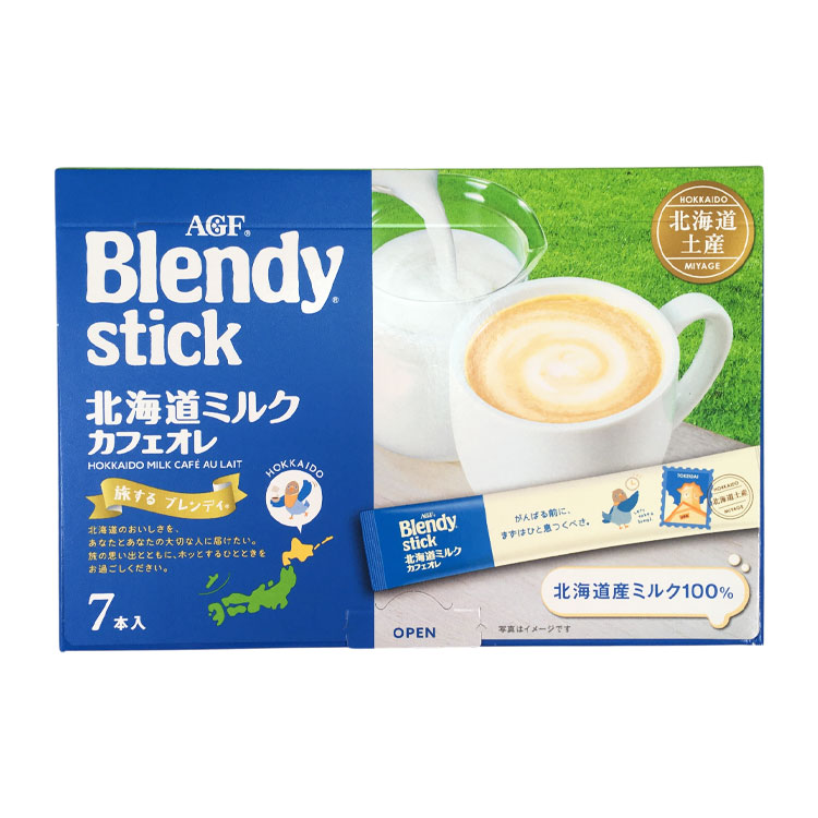 ご当地ブレンディスティック 北海道ミルクカフェオレ 7本 126g(18g×7本)×1個 濃厚ミルク 珈琲 飲み比べ プチギフト 休憩 持ち運び 簡易