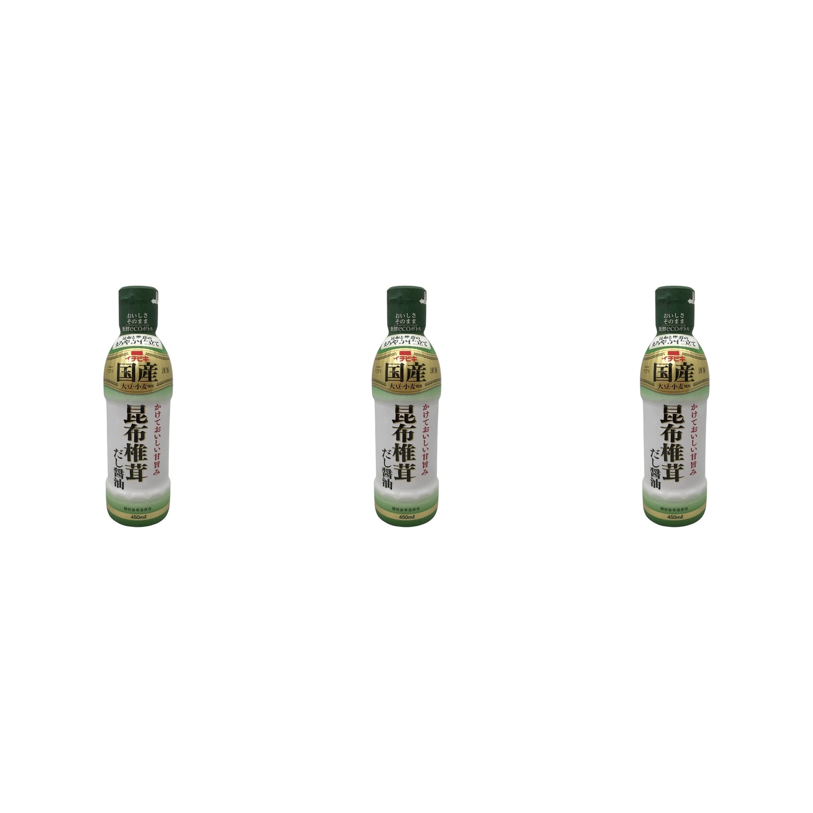 イチビキ 昆布椎茸だし醤油 450ml×3個 だし醤油 昆布 椎茸 煮物 麺類 旨味 調味料