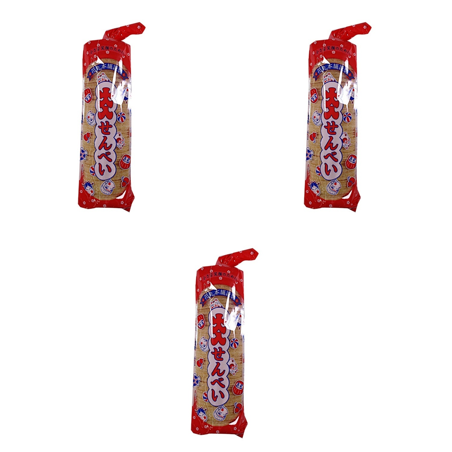 花丸本舗 大入せんべい 180g×3個 煎餅 お菓子 スナック 贈り物 伝統 和菓子 詰め合わせ