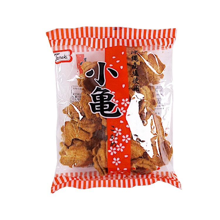 玉木製菓 小亀(塩味) 78g×1個 煎餅 お菓子 沖縄土産 スナック 贈り物 伝統 和菓子