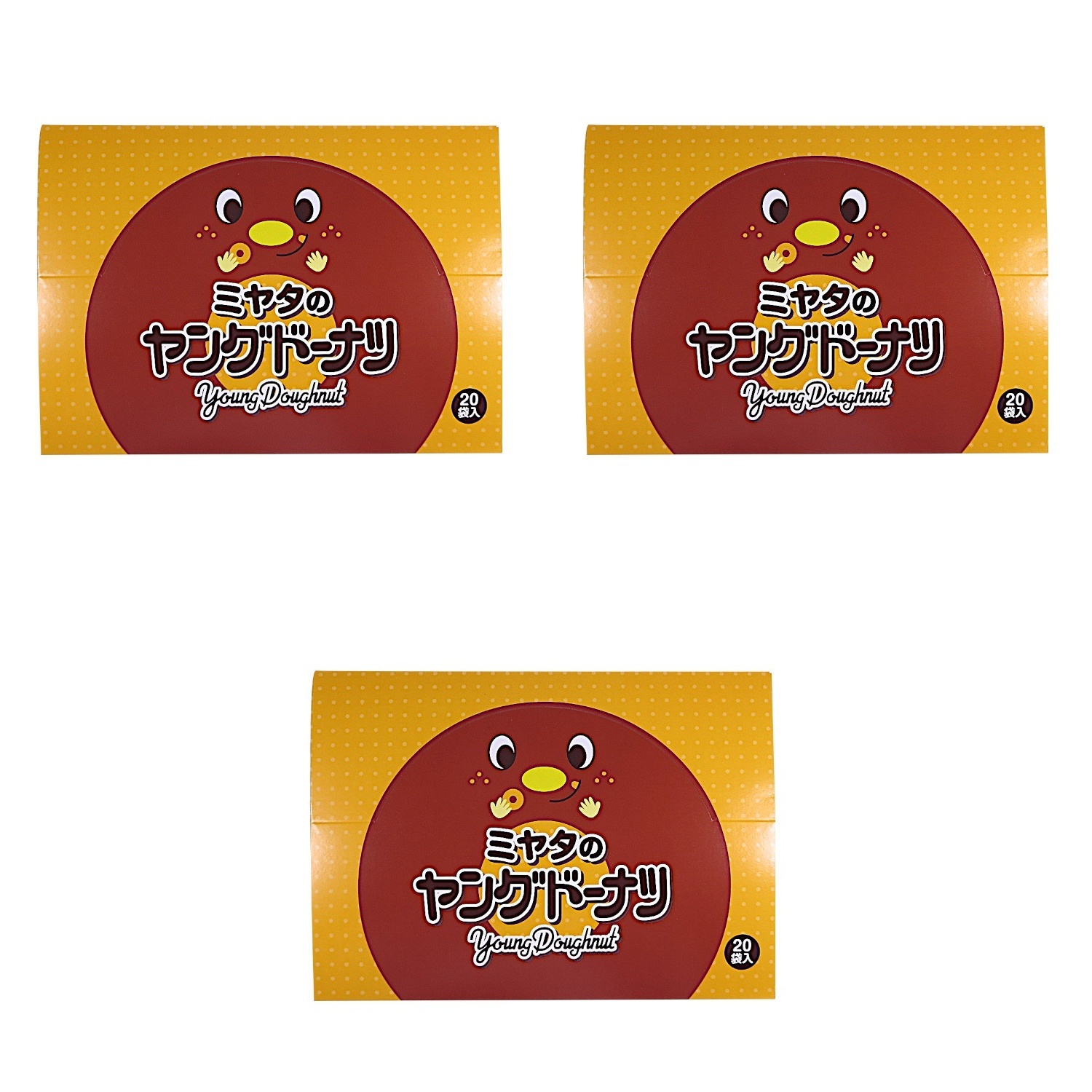 宮田製菓 ミヤタのヤングドーナツ 4個×20袋×3個 ドーナツ お菓子 スナック 個包装 駄菓子 贈り物 詰め合わせ