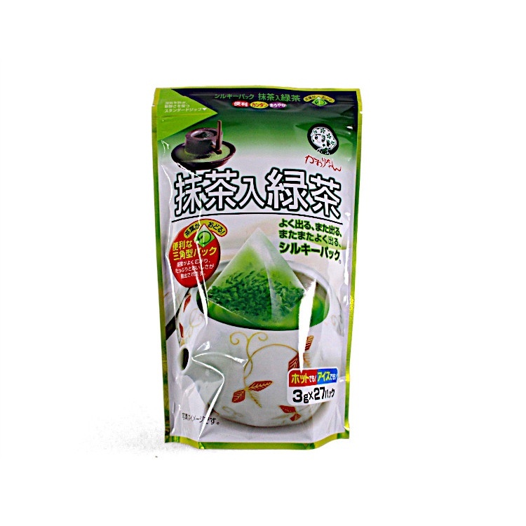 かおりちゃん 抹茶入り緑茶シルキーパック 81g(3g×27パック) 宇?治?森?徳?×1個 日本茶 ティーバッグ 急須不要 煎茶 ティータイム 緑茶 飲料