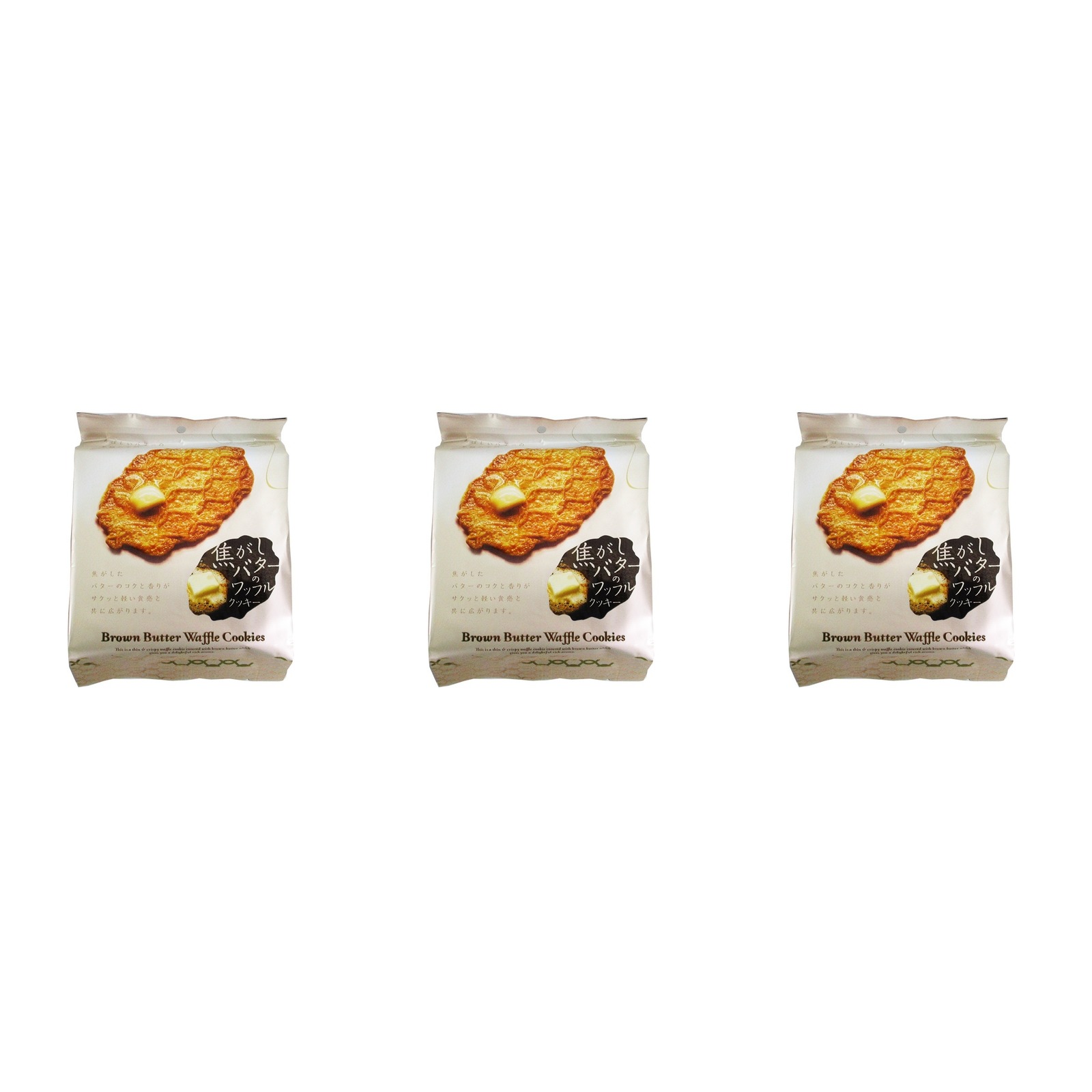 MDホールディングス 焦がしバターのワッフルクッキー 8枚×3個 焼き菓子 おやつ デザート 贈り物 個包装 ティータイム 菓子