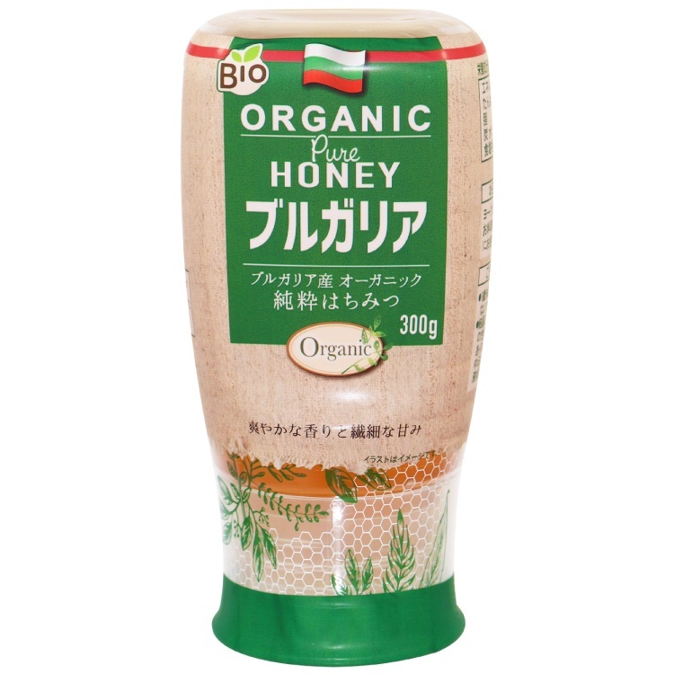 正栄 ブルガリア オーガニックハチミツ 300g×1個 蜂蜜 甘味料 料理材料 パン ヨーグルト 飲料 贈り物