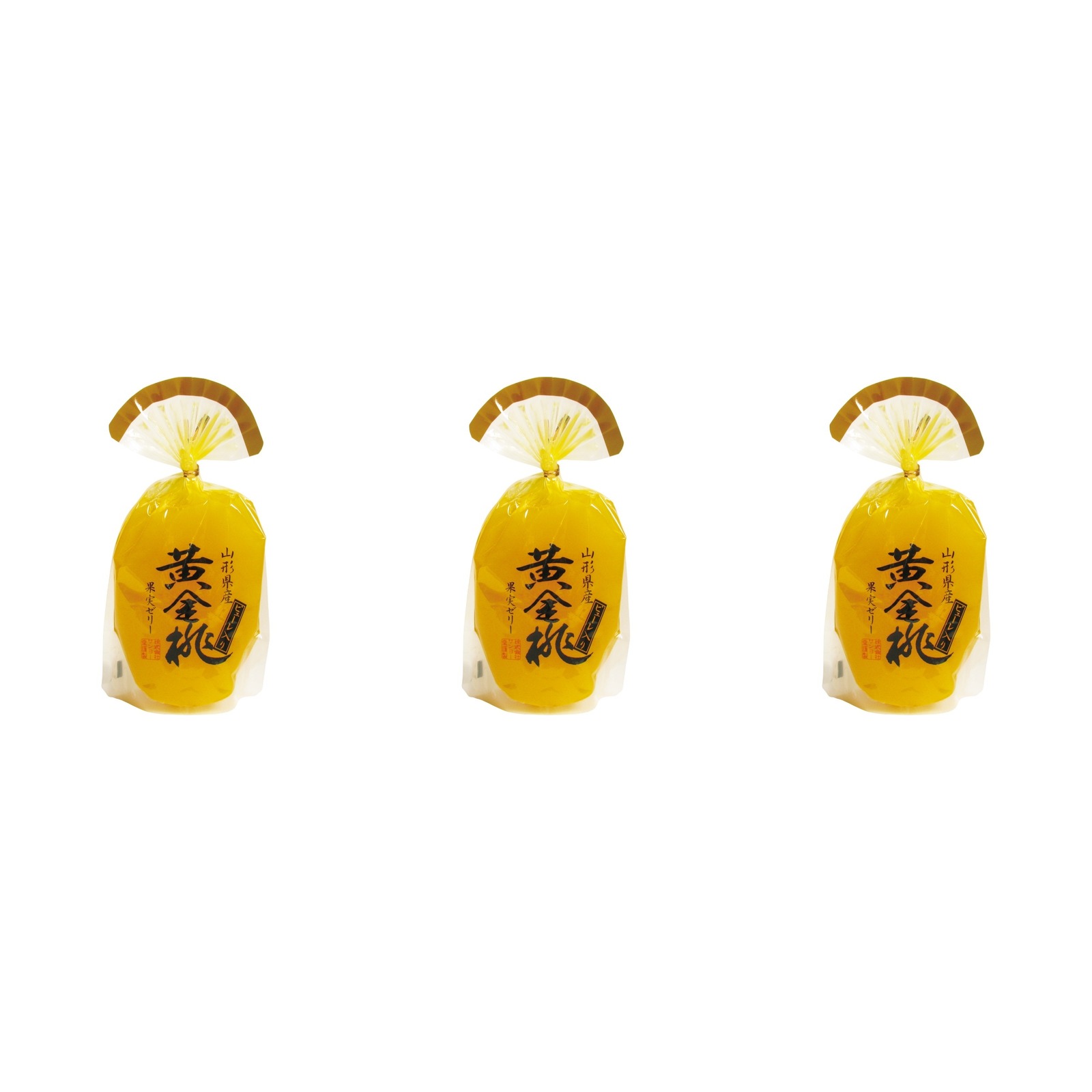 サンヨー 黄金桃果実ゼリー 350g×3個 デザート 菓子 おやつ フルーツ 贈り物 詰め合わせ 贅 ...