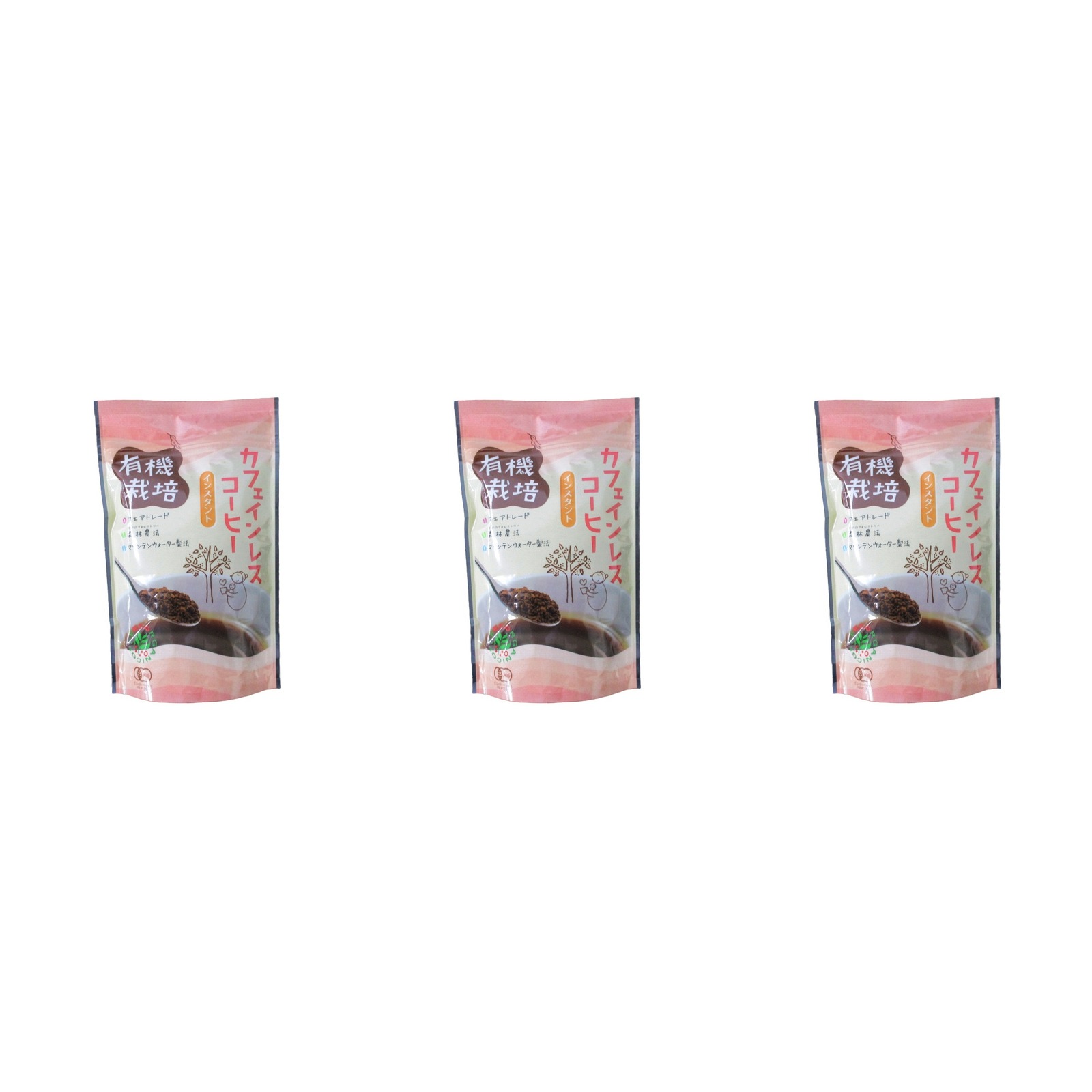 有機コーヒー ウィンドファーム 有機カフェインレスコーヒー インスタント 100g×3個 デカフェ 珈琲 飲み物 インスタント ティータイム ..