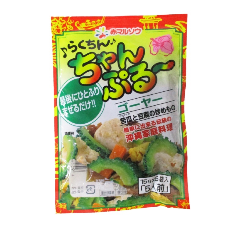 赤マルソウ らくちんちゃんぷる〜 ゴーヤー 75g×1個 ゴーヤチャンプルー 調味料 沖縄 料理の素 時短 おかず 液体だし