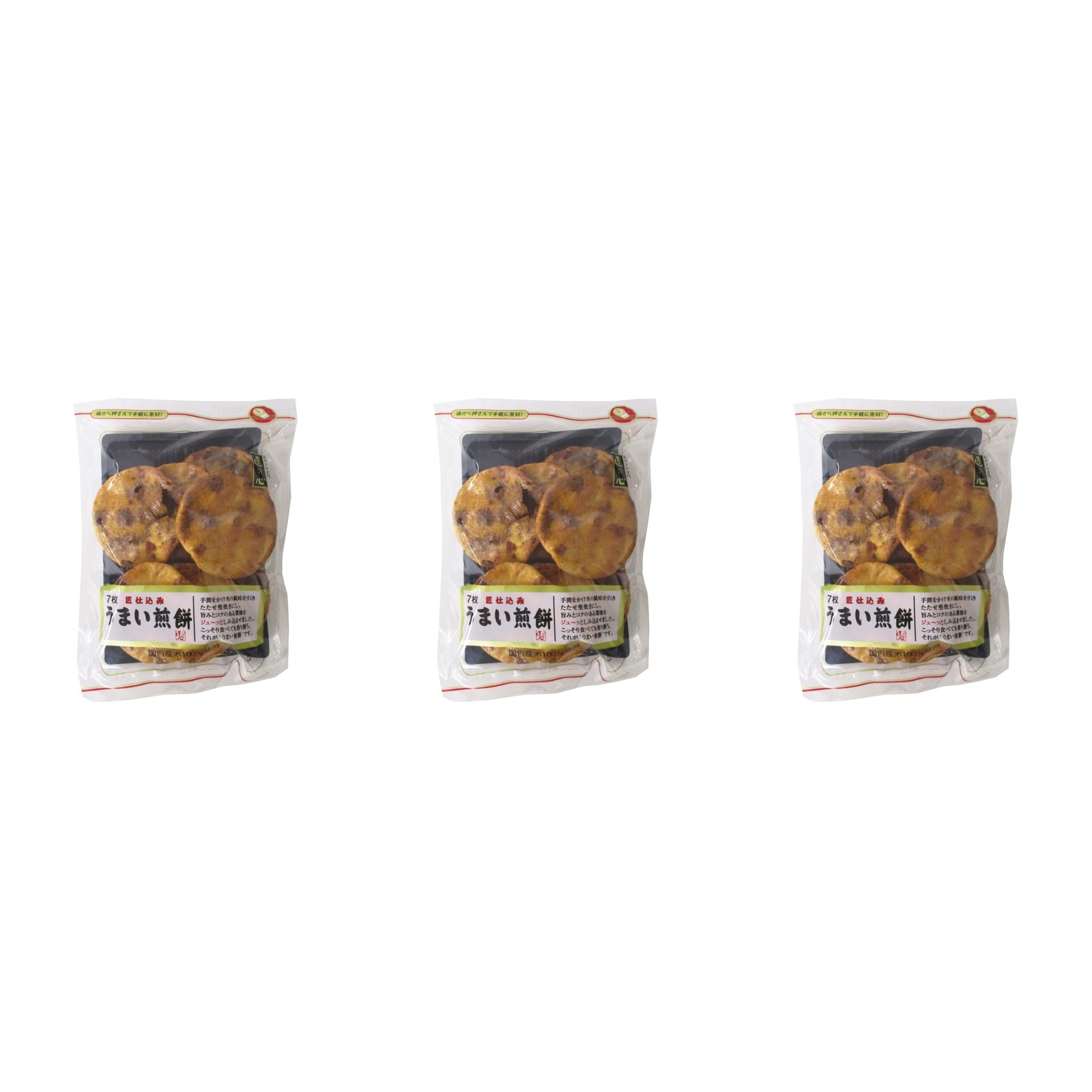 丸彦製菓 うまい煎餅 7枚入り×3個 煎餅 お菓子 醤油 懐かしい ティータイム 詰め合わせ おやつ