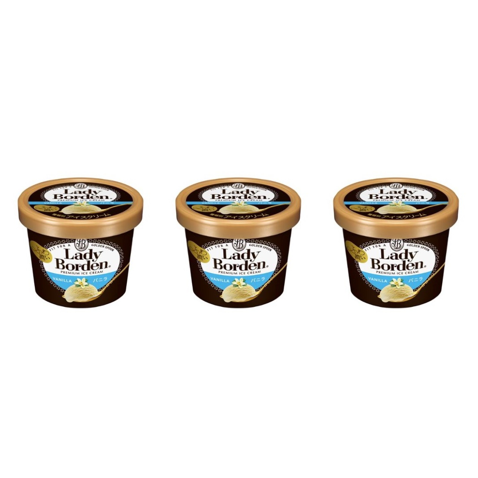 ロッテ レディーボーデン ミニ バニラ 120ml×3個 冷凍 アイスクリーム バニラ デザート カップ 濃厚 個食