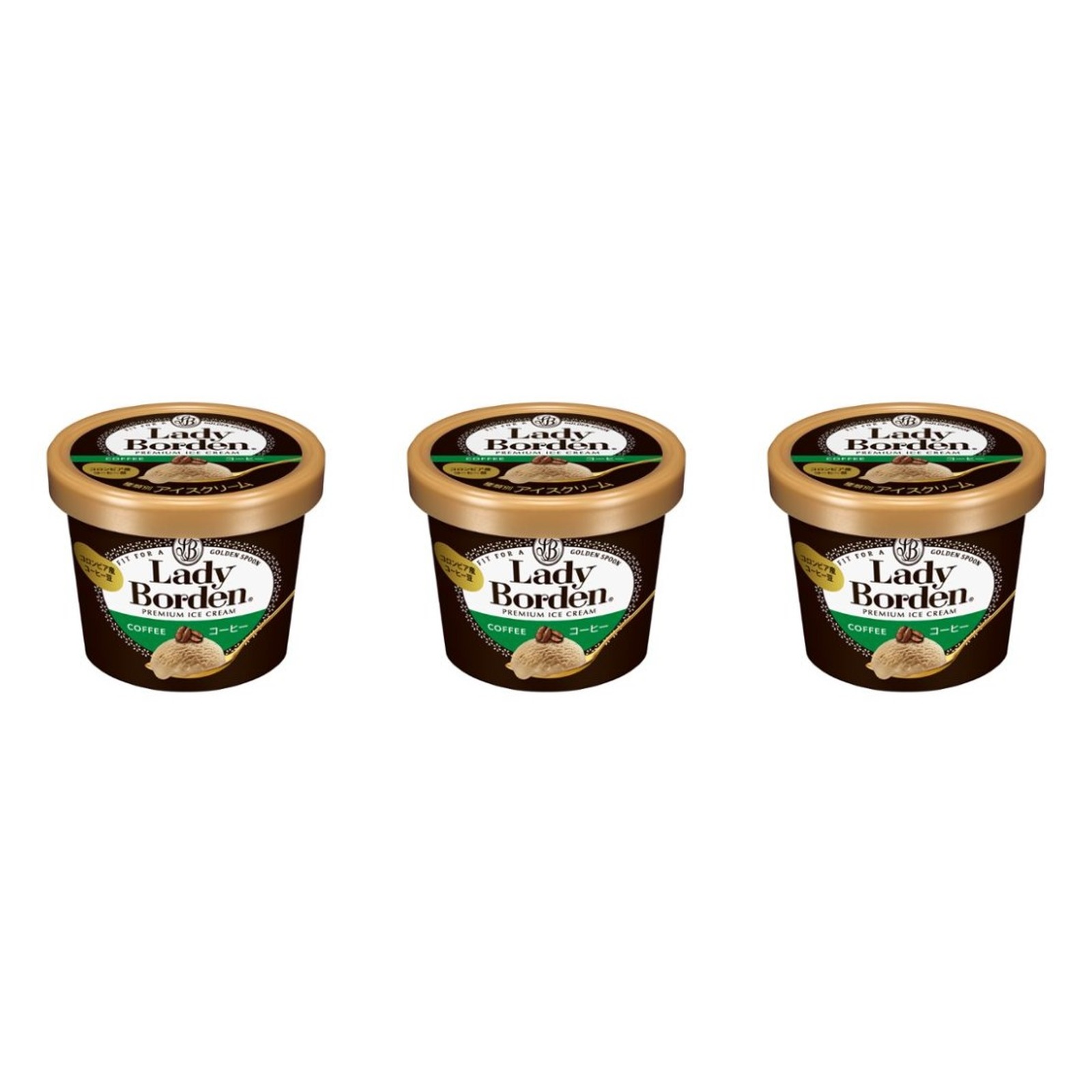 ロッテ レディーボーデン ミニ コーヒー 120ml×3個 冷凍 アイスクリーム 珈琲 デザート カップ 濃厚 個食