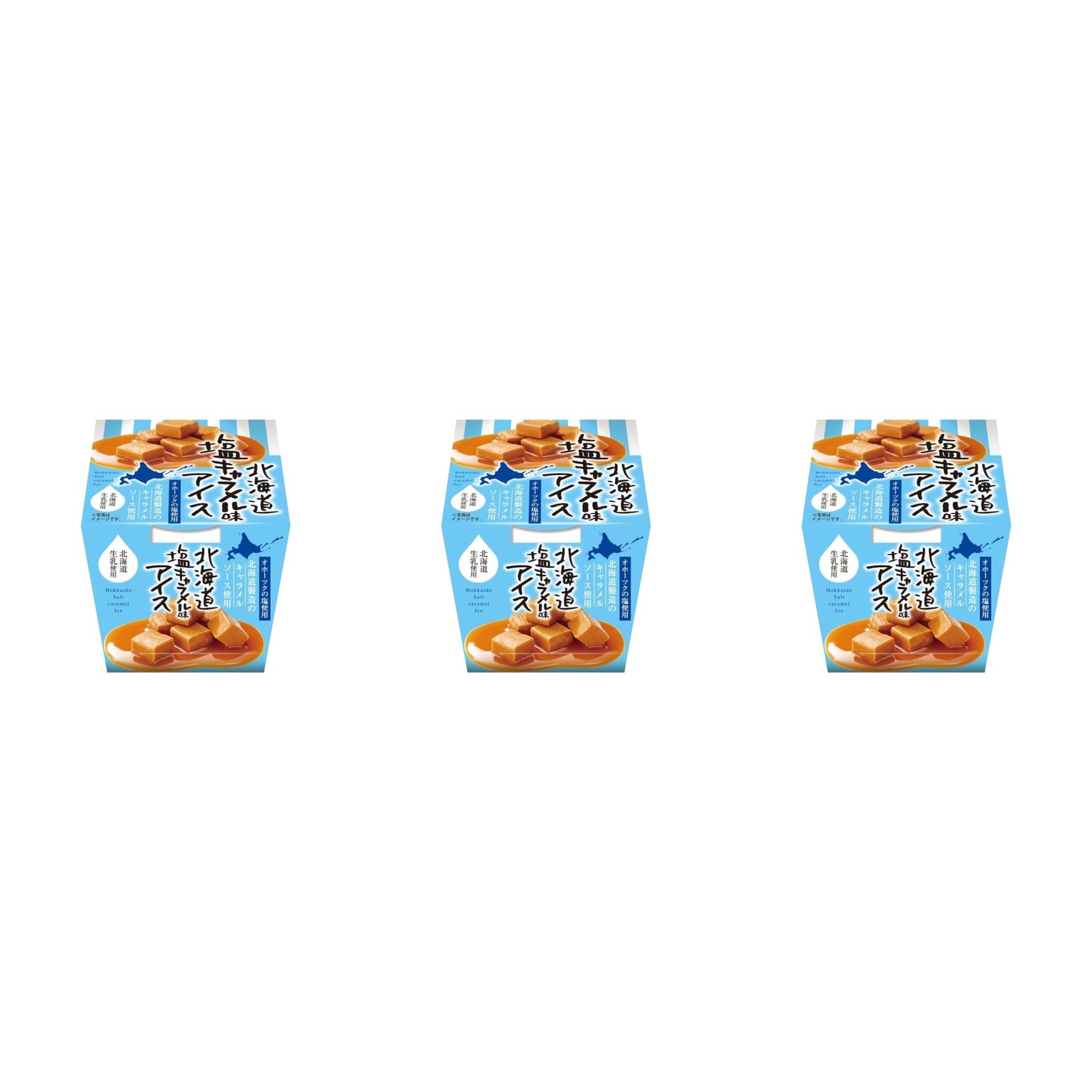 長沼アイス 北海道塩キャラメル味アイス 100ml×3個 冷凍 アイスクリーム キャラメル 塩スイーツ 北海道産 デザート