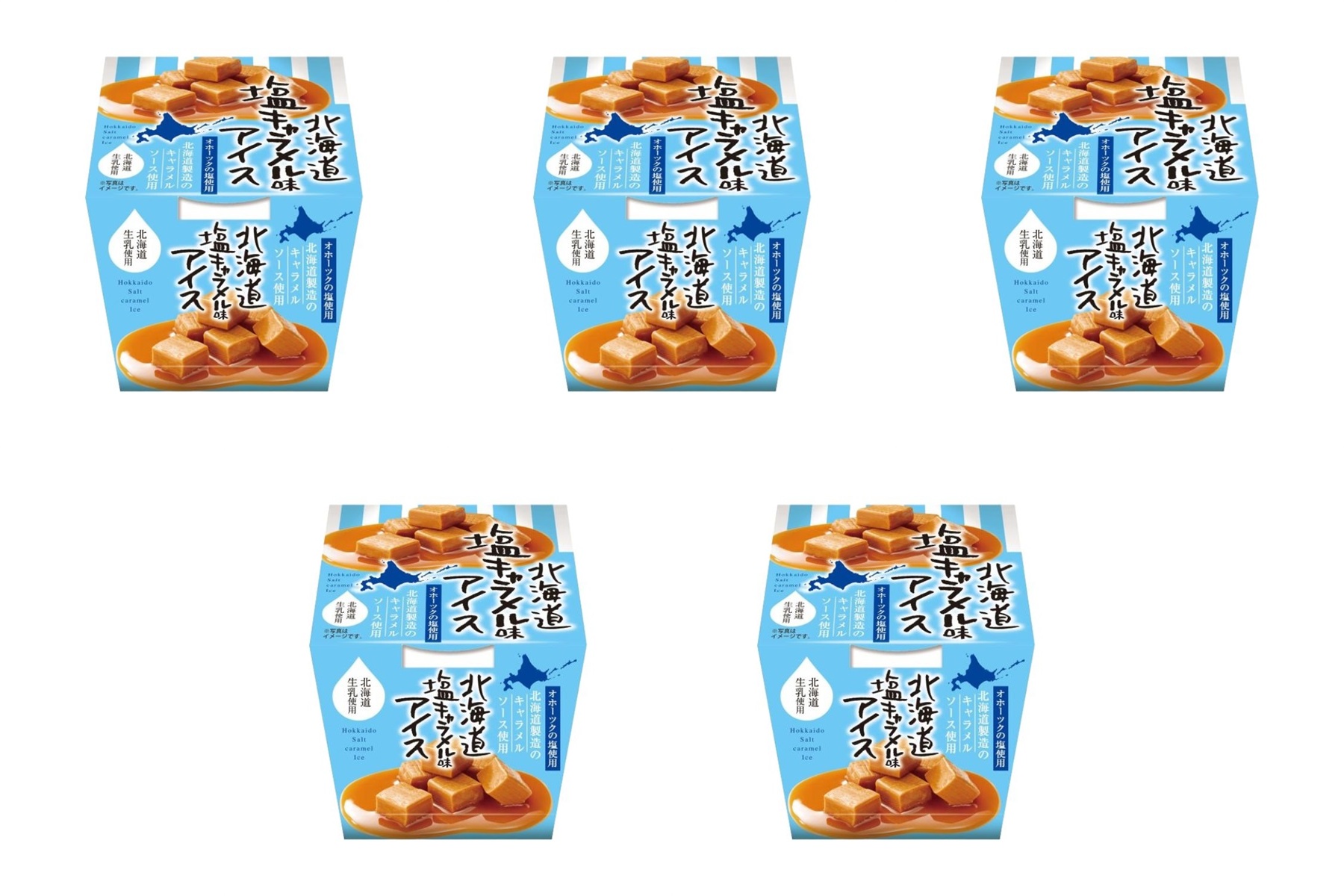 長沼アイス 北海道塩キャラメル味アイス 100ml×5個 冷凍 アイスクリーム キャラメル 塩スイーツ 北海道産 デザート