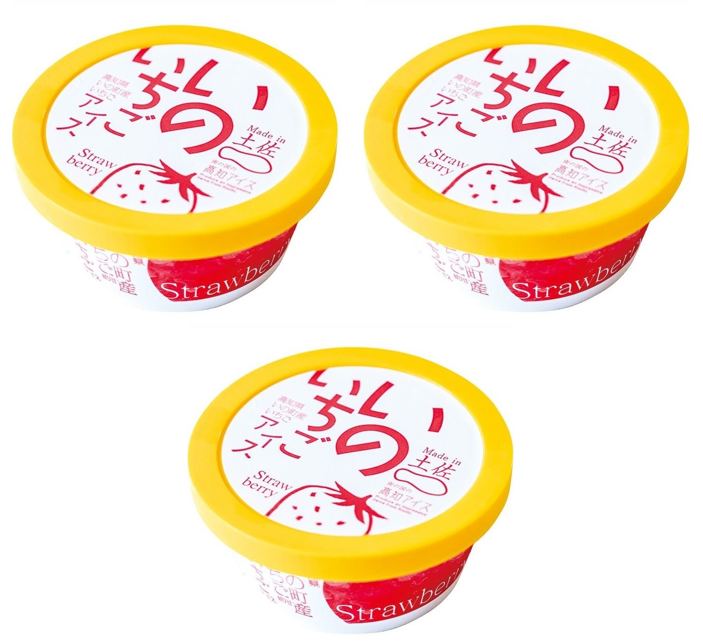 高知アイス いのいちごアイス 115ml×3個 冷凍 アイスクリーム いちご ご当地 デザート 手土産