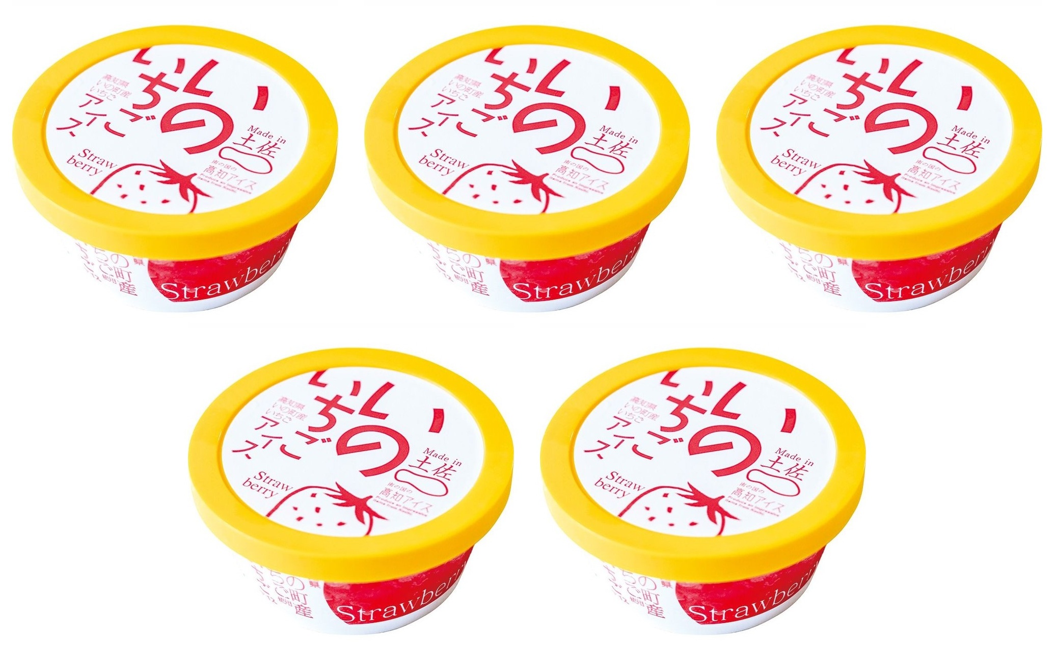 高知アイス いのいちごアイス 115ml×5個 冷凍 アイスクリーム いちご ご当地 デザート 手土産