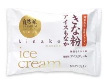 松崎冷菓工業 自然派PREMIUM きな粉アイスもなか 100ml×1個 冷凍 モナカ 黄粉 黒蜜 伝統 老舗 素朴 香ばしい