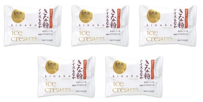 松崎冷菓工業 自然派PREMIUM きな粉アイスもなか 100ml×5個 冷凍 モナカ 黄粉 黒蜜 伝統 老舗 素朴 香ばしい